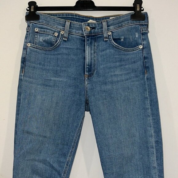 RAG & BONE Blue Cate Mid Rise Ankle Skinny Jeans in Palmer size 27 - Picture 4 of 16